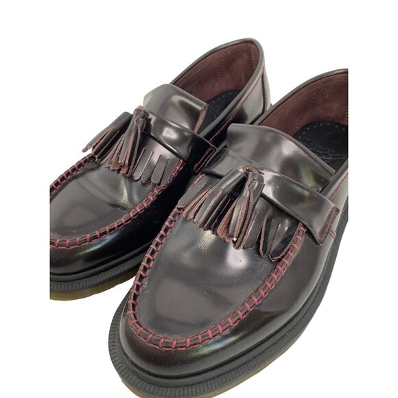 Dr. Martens Adrian Tassel Loafers Size 7 M US 8 L US Burgundy Y10666 Unisex - Picture 12 of 12
